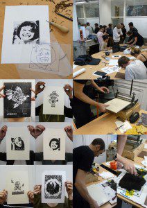 ateliers workshops linogravure spig linocutfactory sup de pub