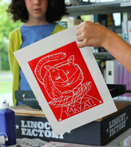 Sequence Atelier linogravure et illustration Spig Linocutfactory / Stéphane Getas