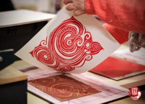 atelier de linogravure avec Spig / Linocutfactory